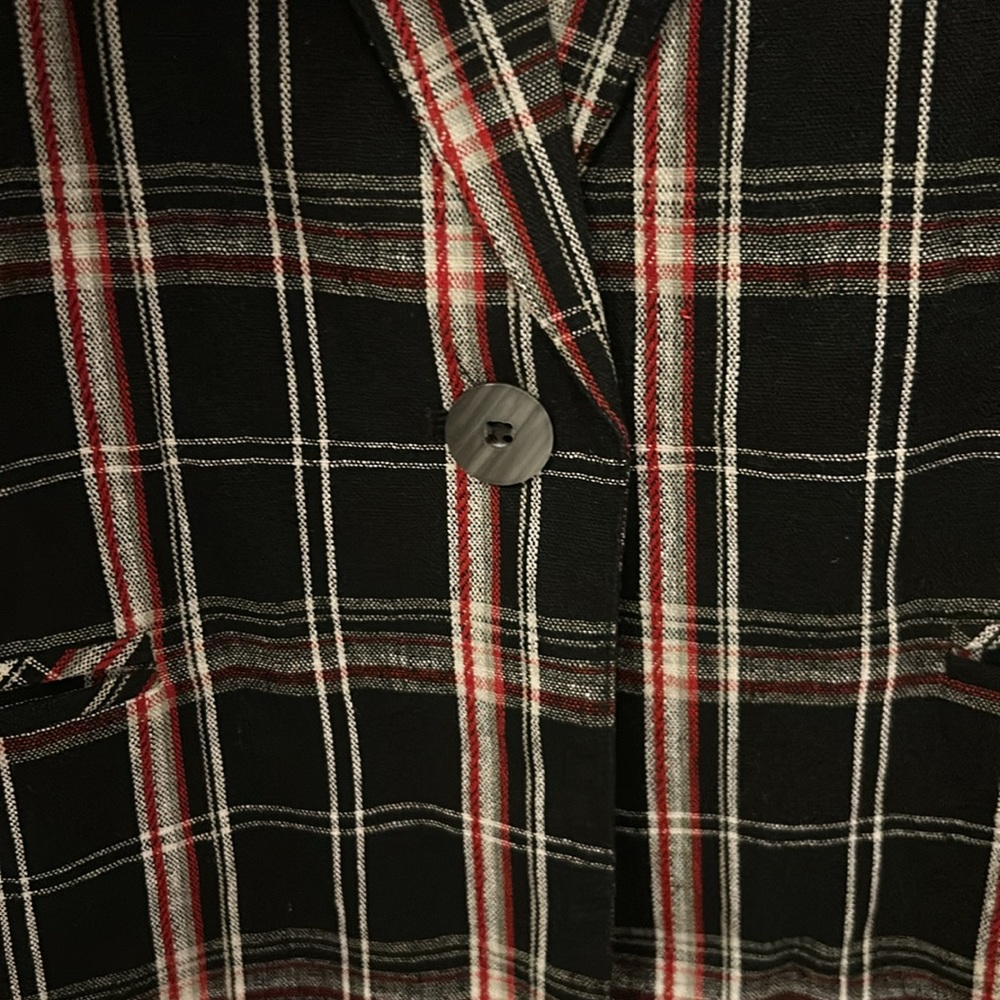 Vintage Requirements Plaid Blazer size 8 petite! - Picture 9 of 10